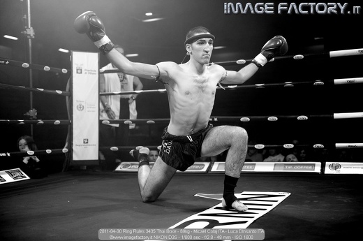 2011-04-30 Ring Rules 3435 Thai Boxe - 69kg - Micael Colaj ITA - Luca DInsanto ITA